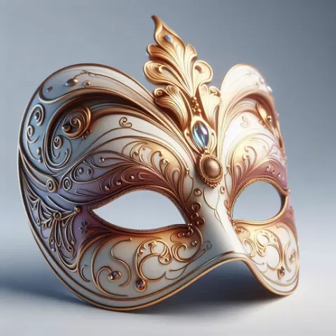 2171 Venetian Carnival Mask Color 3D Model, fashion, cosplay, character, gothic, magic, Halloween, DND, witch, werewolf, decorative, minimalist, miniature, fantasy, skull, venetian, carnival, STL