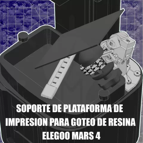 (Elegoo Mars 4) Drip stand for printing platform