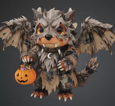 Chibi Dragon Werewolf