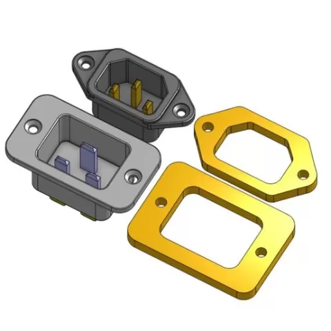 POWER ENTRY LOCKING FLANGE PANEL MOUNT CONNECTORS