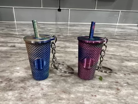 Starbucks Styled Coffee Tumbler Keychain
