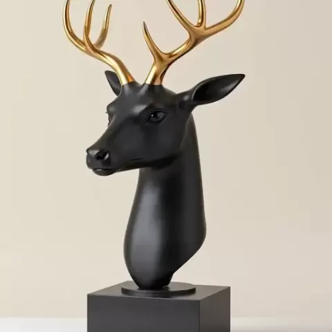 Deer Head Bust STL – 3D Printable Elegant Animal Sculpture, Digital Download for Home decor, Collectibles & Gifts