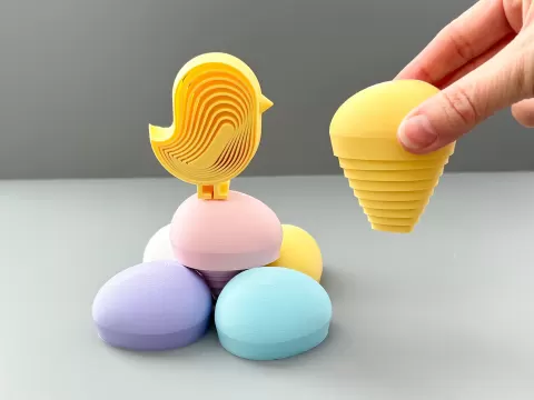 Baby Chick and Easter Egg Layered Fidgets