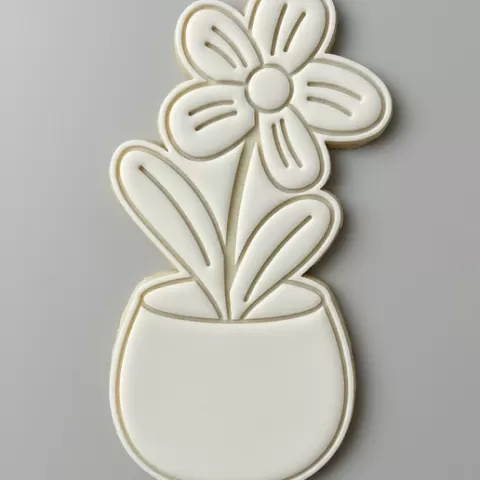 Flower Pot Cookie Cutter - Gardening Plant Flower House Plant Baking Tool 3D Print STL