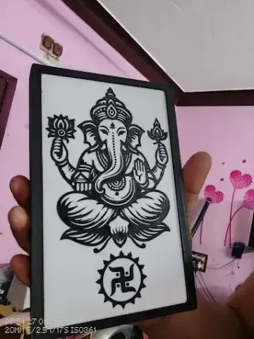 3D Printed Decorative Ganesh Light Board