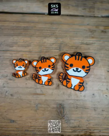 Tiger Wiggle Keyring