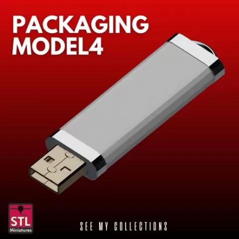 USB Flash Drive Packaging STL – Corporate Mockup Model