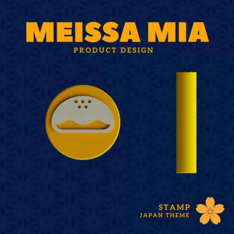 Japanese Sweet Red Bean Bun Stamp – Childhood Snack Japanese Bread - 3D Print File for Lovely Impressions