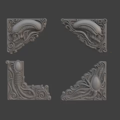 Xenomorph Book Decoration Corners