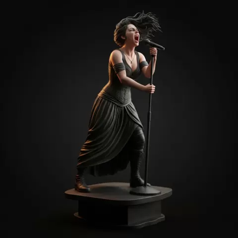 Metal Vocalist Girl - A Unique Piece of Printable Art