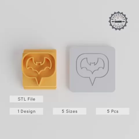 Trick or Treat Stamp Tile Set, 5 Sizes, Perfect for Clay, Cookies & Fondant, Halloween Decoration, Spooky Celebration Motif