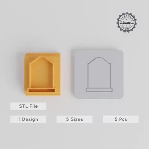Halloween Tombstone Stamp Tile Set, 5 Sizes, Perfect for Clay, Cookies, Fondant & More