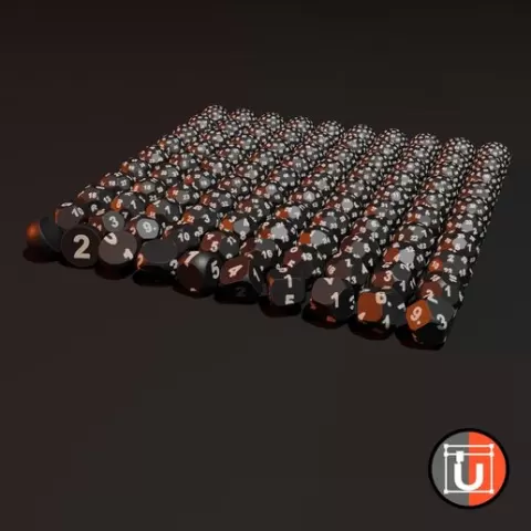 The real "full" dice set: D1-D100