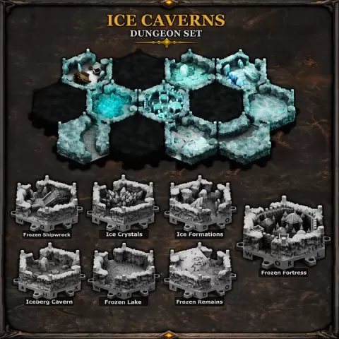 Ice Cavern Set by Hexworld