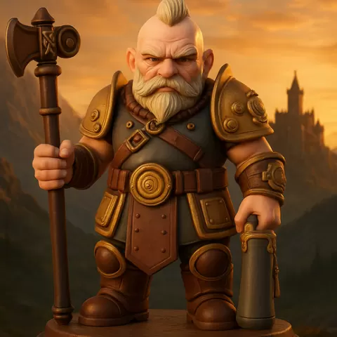 Dwarf Warrior with Axe