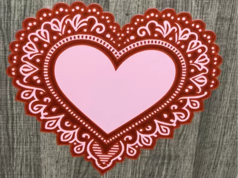 Heart Doily Coaster