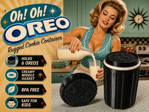 Rugged Oreo Cookie Container