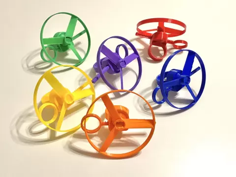 Pull Copter Finger Ring - Print in Place