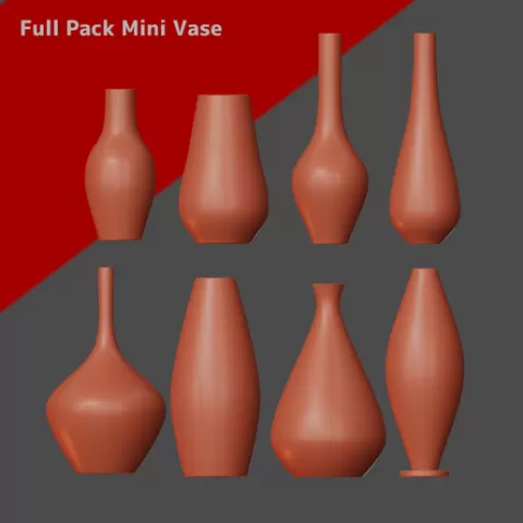 Full Pack Mini Vase – 8 Printable Models