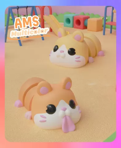 Flexi Hamster Keychain (Multicolor)