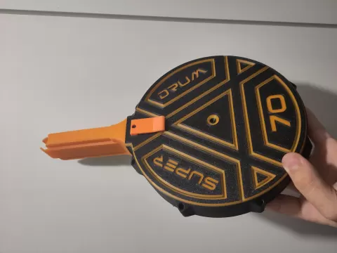 Super Drum 70 | talon compatible 70 round nerf half-dart drum
