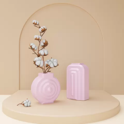 AuraForm Vase Set - 3D Print Digital File | Modern Minimalist Home Decor | Elegant Geometric Vase Design | Instant Download STL Files