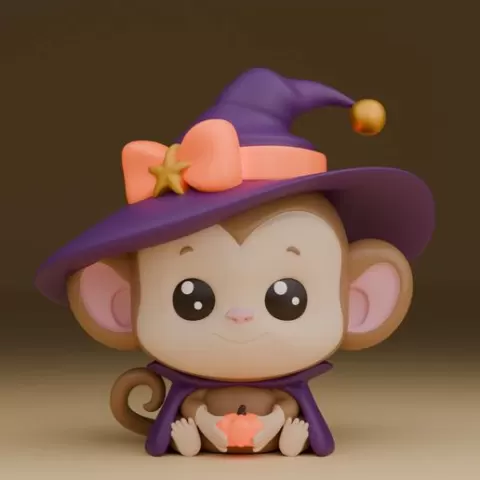 Monkey Halloween figure
