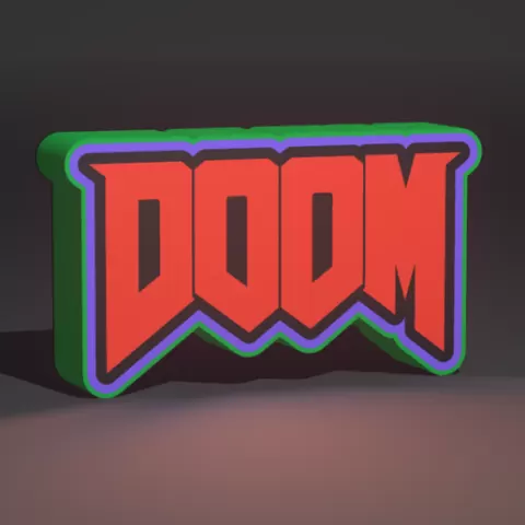 DOOM Lightbox Sign