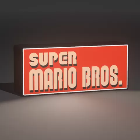Super Mario Bros. Retro Lightbox Lamp