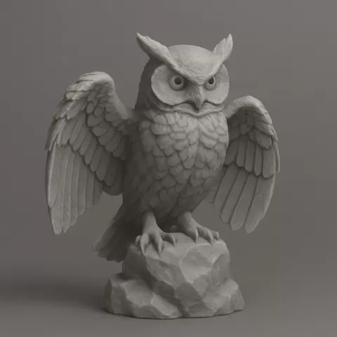owl detailed sculpture