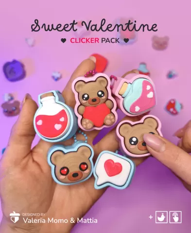 Sweet Valentine Clicker Pack ( & Keychain )