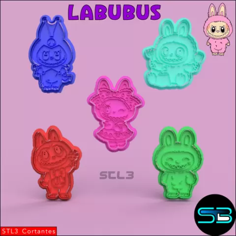 Labubu set x 5 cookie cutters - cookie cutter
