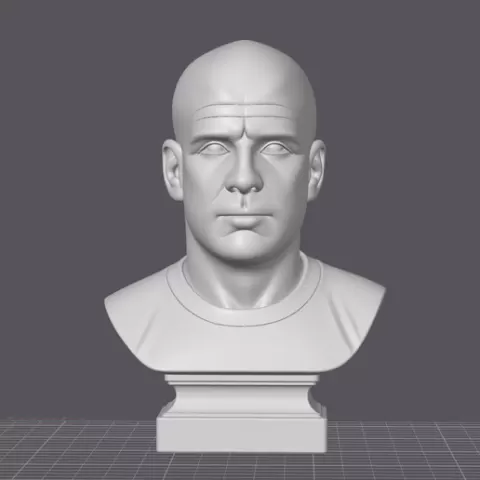 Bust of Pep Guardiola - 3D model of the legendary soccer coach