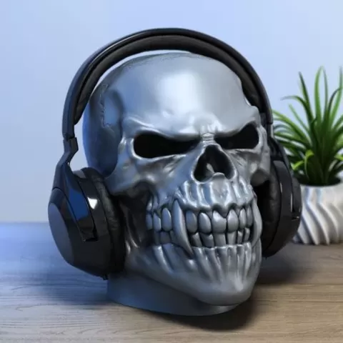 Gorilla Skull wild Headphone Stand, Cyborg Headset Stand, Perfect Gamer Gift, Sci-Fi Fans Gift, Robot Skull Headphone Holder a324 (1)