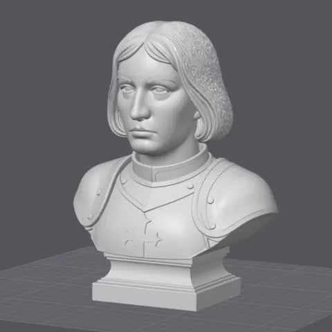 Bust of Joan of Arc - 3D model of the medieval French heroine