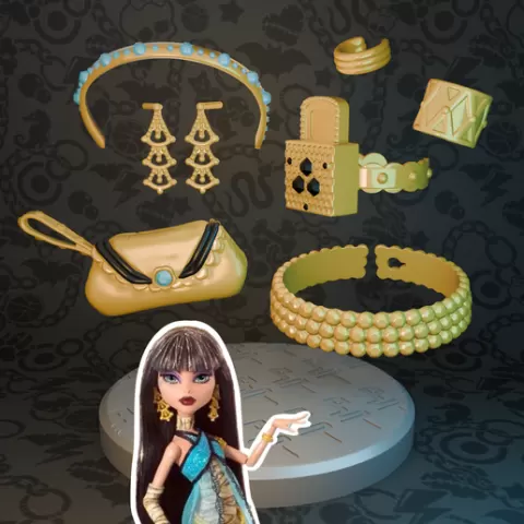 Monster High Basic Cleo De Nile doll accessories set replacement