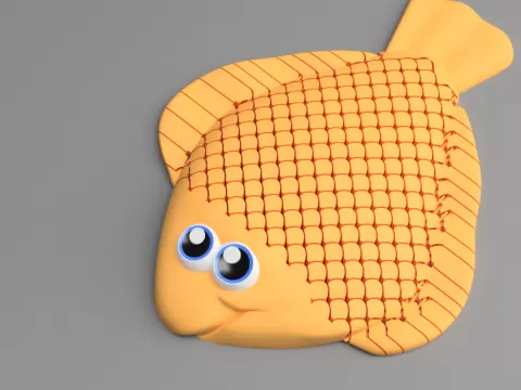 Floppy Flounder - Articulated Flexi Fish