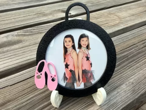 Dance Photo Button Bag Charm