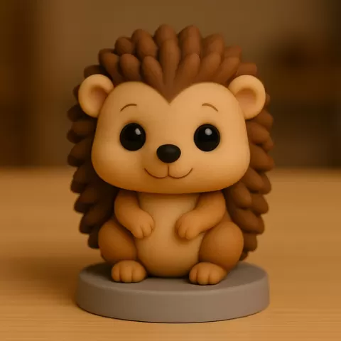 Erizo figura estilo chibi