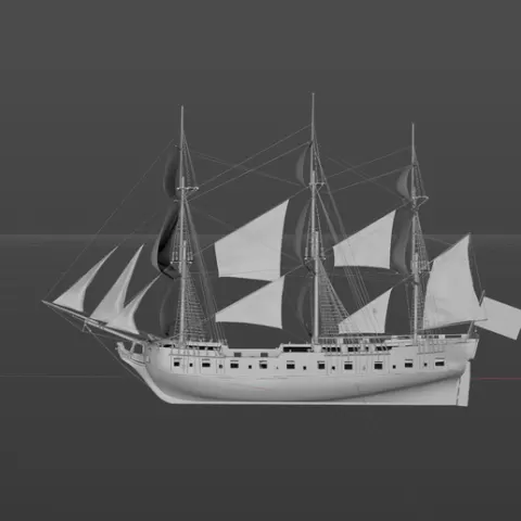 3D digital model of the Russian archipelago frigate Svjatoi Nikolai