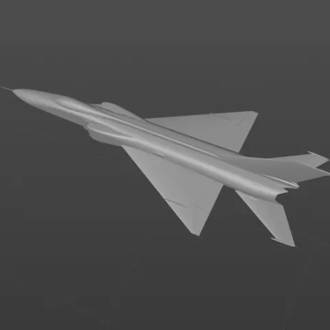 Chinese J-8B fighter 3D model material