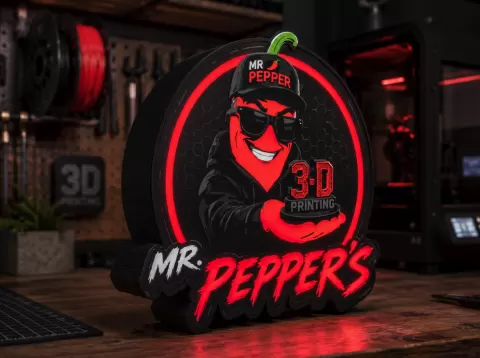 Mr Pepper LED Lightbox | Multicolor 3D Printable 3MF