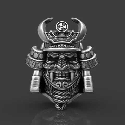 Samurai head bead mask