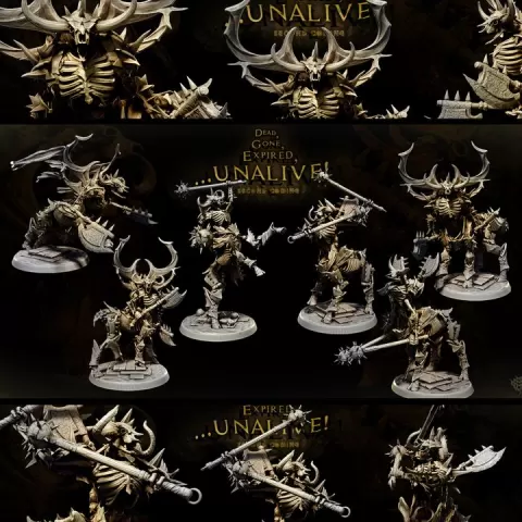 Skeleton Centaurs (6 poses) by Mini Monster Mayhem
