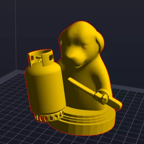 Dog with tank (meme)