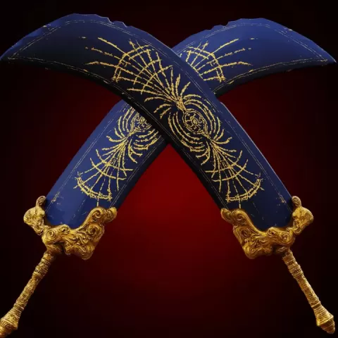 STARCOURGE GREATSWORDS - SWORDS OF RADAHN life size cosplay package - Elden Ring Fan Art by Abyss Art Studio