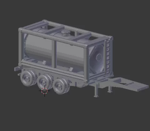 Container flatbed trailer