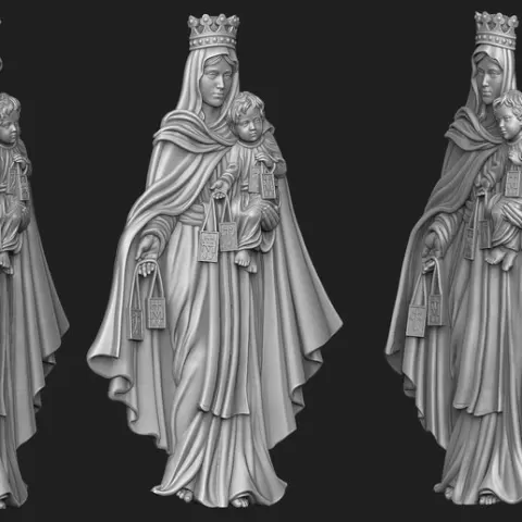 Virgen del Carmen Bas Relief