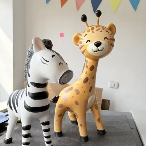 Baby zebra and giraffe safari animals // Baby zebra and giraffe safari animals.
