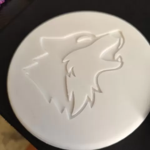 Howling Wolf Silhouette Coaster